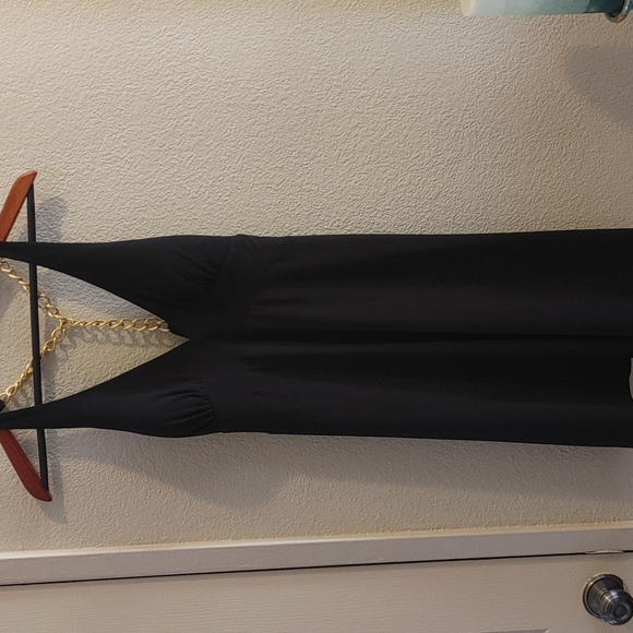 Black dress/cover up , gold chain back - Picture 1 of 3